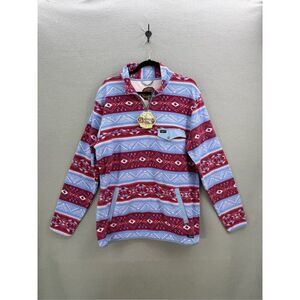NWT Rafter C Men’s Western Aztec Print Pullover Fleece Sweatshirt Size L